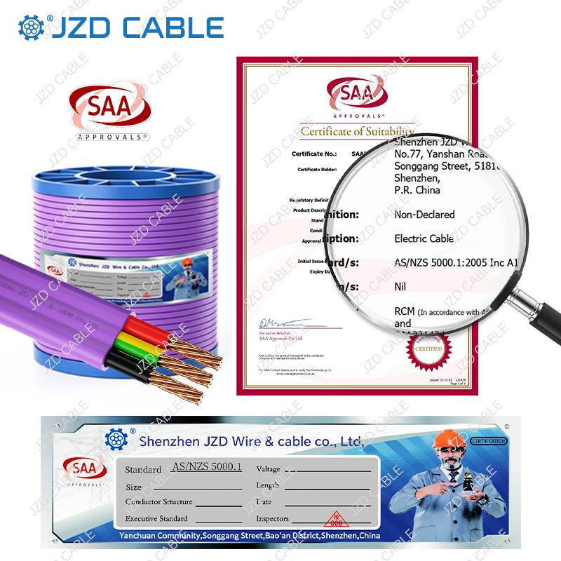 澳洲活動房屋專用SAA紫色TPS扁平電纜5V-90護套